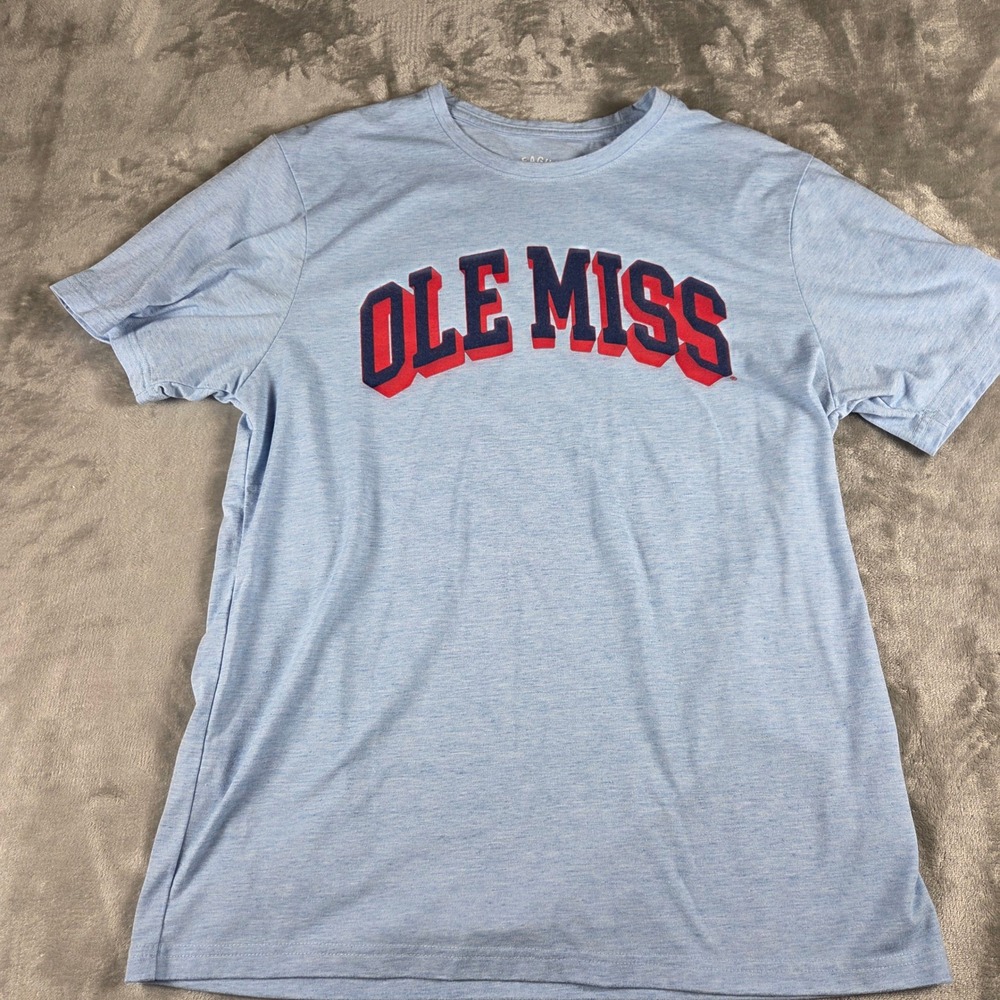 League 91 Ole Miss Rebels Gameday T-Shirt Light Blue Heather Mens Medium